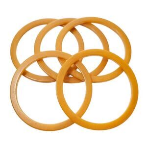 Vintage 1940s Butterscotch Bakelite Spacer Bangle Set (5)